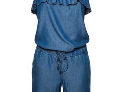 Das Label Liu Jo setzt auf Denim und feminine Details, die zeitlos und sommerlich zugleich sind. Der Playsuit kostet ca. 150 Euro.