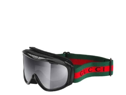  Skibrille mit getönten  
 Gläsern von Gucci, 
 ca. 165 Euro 