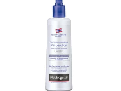 Reichhaltig und parfumfrei: "Körperlotion Sensitiv für trockene und sensible Haut" von Neutrogena, 250 ml 
ca. 4 Euro 