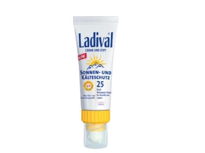 Ohne Parfum-, Farb- und Konservierungsstoffe "Sonnen- und Kälteschutz LSF 25" von Ladival, 20 ml 
ca. 7 Euro 