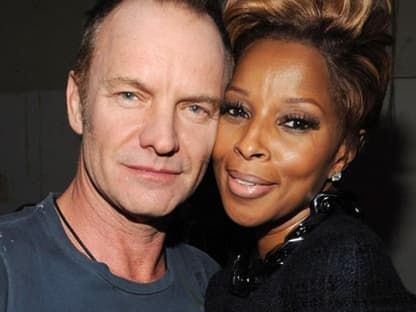 Sting mit Mary J. Blige freuten sich über die große, weltweite Unterstützung 