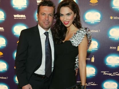 Lothar Matthäus brachte natürlich seine Freundin Kristina Liliana mit