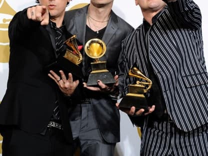 Die Jungs von "Green Day" nahmen einen Preis als "Beste Rockgruppe" entgegen