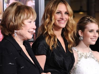 Prominente Unterstützung: Schauspielerin Emma Watson war zusammen mit ihrer berühmten Tante Julia Roberts auf der Premiere