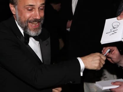 Christoph Waltz freut sich über die vielen Fans