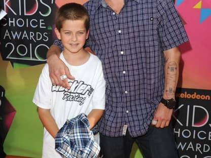 US-Skateboarder Ryan Sheckler mit seinem kleinen Bruder