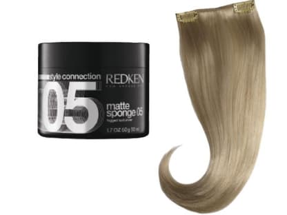 Get the look: Mit der Stylingpaste "Matte Sponge 05 Rugged Texturizer" von Redken, 150 ml 16 Euro und dem Set aus drei Exten´­sion-Klips: "Magic Hair" von Schwarzkopf, ca. 30 Euro