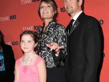 Politikerin Sarah Palin schaffte es auch unter die einflussreichsten Menschen. Zur Feier brachte sie gleich ihre ganze Familie mit nach New York