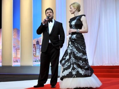 Russell Crowe und Cate Blanchett auf der Bühne der Filmfestspiele