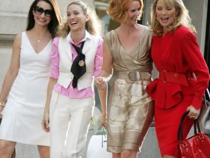 So lieben wir sie: Die vier SATC-Mädels beim gemeinsamen Bummel durch New York