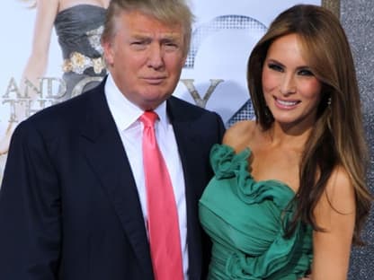 Donald Trump mit seiner Frau Melanie zur Premiere. Ob er sich genauso auf den Film freut wie seine Liebste?