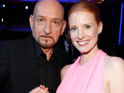 Ben Kingsley und Jessica Chastain hielten Händchen