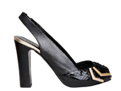 Edel-Peep-Toes mit Gold´­details von Hoss Intropia, ca. 250 Euro