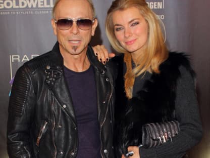 Musiker, Gitarrist (The Scorpions) Rudolf Schenker kam gemeinsam Freundin Tatyana Sazonova zur glamourösen Veranstaltung