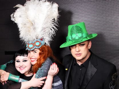 Beth Ditto, Paloma Faith und Boy George freuten sich über ihr Treffen