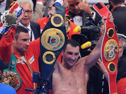 Nach dem Kampf: Wladimir Klitschko jubelt