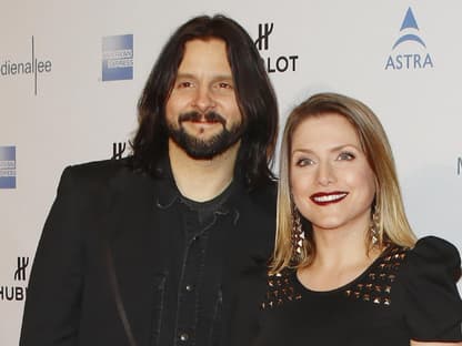 Jörg Weißelberg und Jeanette Biedermann strahlen