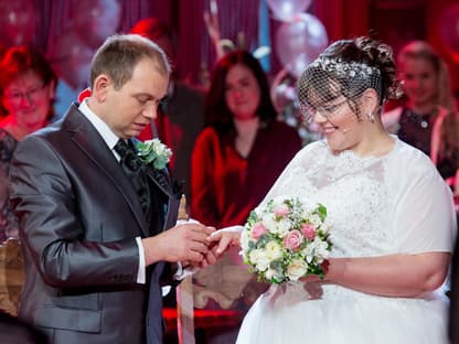 Das "Bauer sucht Frau"-Paar Martin und Jenny bei ihrer Hochzeit