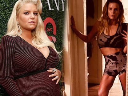 Jessica Simpson schwanger und super dünn.