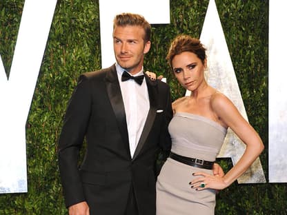 David und Victoria Beckham auf dem roten Teppich.