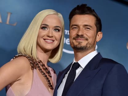 Katy Perry und Orlando Bloom posieren zusammen