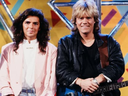 Modern Talking: Thomas Anders und Dieter Bohlen mit Föhnfrisuren