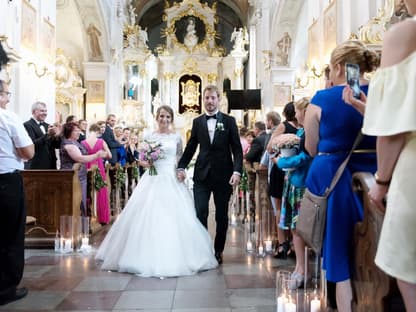 Das "Bauer sucht Frau"-Paar Anna und Gerald Heiser bei ihrer Hochzeit.