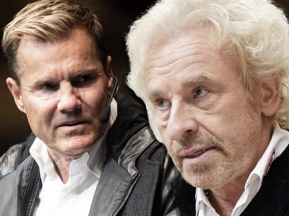 Dieter Bohlen und Thomas Gottschalk gucken sich zornig an