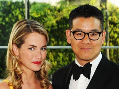 Model Amanda Hearst mit Designer Peter Som