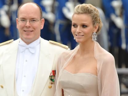 Die royalen Gäste: Fürst Albert von Monaco und seine Langzeit-Freundin Charlene Wittstock