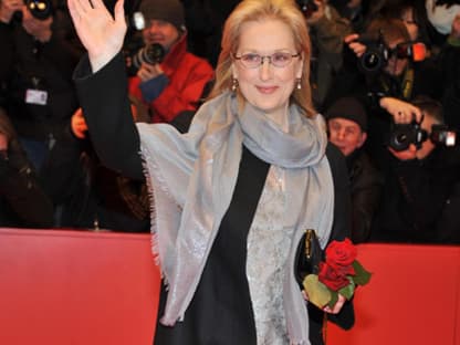 Meryl Streep brachte gestern Abend, 14.02., Hollywood-Flair nach Berlin. Sie präsentierte auf der Berlinale ihren Film "The Iron Lady"