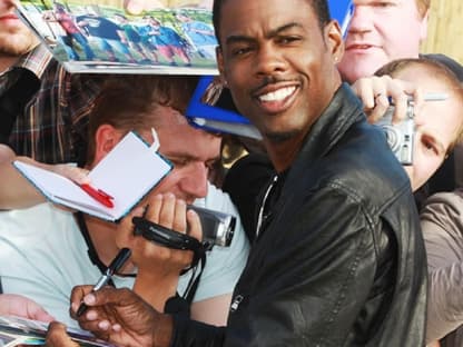 Sommer, Sonne und jubelnde Fans. Schauspieler Chris Rock hatte am Samstag alles, was man sich wünscht
