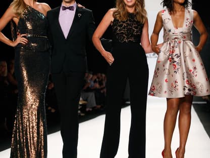 Heidi Klum, Designer Zac Posen, Fashion-Editor Nina Garcia und Schauspielerin Kerry Washington bei der "Project Runway Fashion Show"