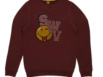 Be happy: Print-´­Sweater von Smiley World, ca. 49 Euro