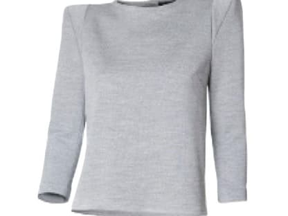 Sweater mit Schulterpolstern und 7/8-Arm von Kaviar Gauche, ca. 350 Euro