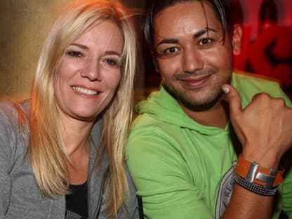 Jessica Stockmann mit Karim Maataoui im VIP-Bereich