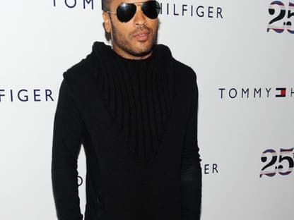 Lenny Kravitz ist extra zur Hilfiger-Show angereist