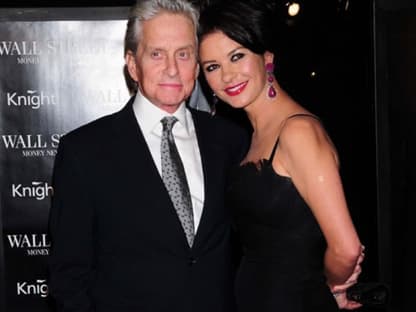 Sie strahlten - gaben aber keine Interviews. Michael Douglas und seine Frau Katherine Zeta-Jones