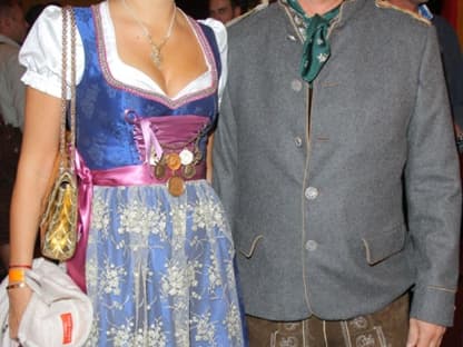 Auch schon Wiesn-erfahren: Verena Kerth mit ihrem Freund Martin Krug