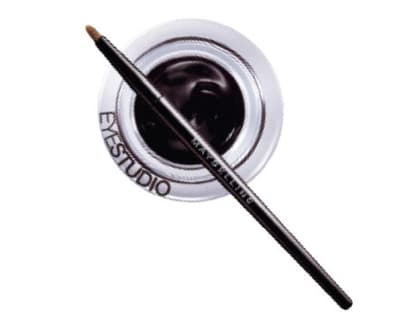 Eyeliner: "Eye Studio Lasting Drama Gel Eye­liner - Black" von Maybelline,  ca. 9 Euro