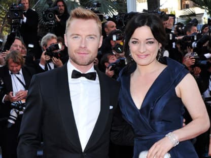 Ronan Keating mit seinem Co-Star Laura Michelle Kelly aus dem Musical "Goddess"