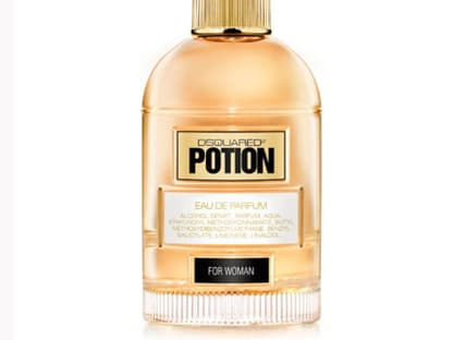 ...genauso wie der Damenduft "Dsquared Potion for Woman" von Dsquared, EdP, 100 ml, ca. 75 Euro