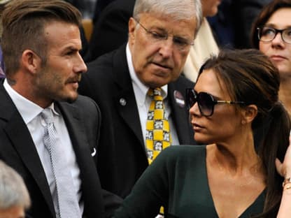 David und Victoria Beckham in Wimbledon