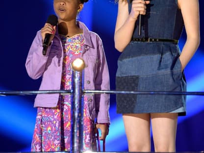 Die beiden Jung-Stars Quvenzhane Wallis und Chloe Grace Moretz hielten eine Laudatio