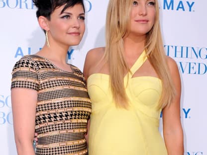 Show Stopper: Kate Hudson stahl nicht nur mit ihrem Baby-Bauch allen die Show. Auch ihr zitronengelbes Versace-Kleid ließ Stars wie Ginnifer Goodwin neben ihr verblassen. Bravo!