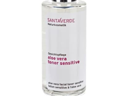 Gesichtswasser mit purem Bio- Pflanzensaft für empfindliche Haut "Aloe vera Toner Sensitive" von Santaverde, 100 ml ca. 16 Euro 