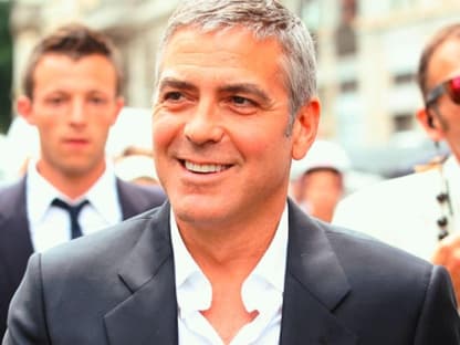 George Clooney am Set für Nespresso