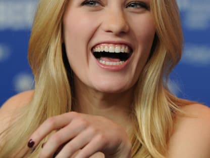 Gut gelaunt: US-Star Ashley Hinshaw bei der Pressekonferenz ihres Films "Cherry"