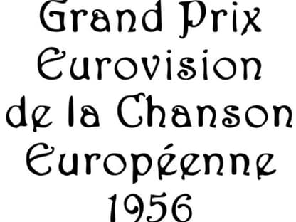 Das Logo des ersten 'Eurovision Song Contests' im Jahr 1956. Damals trug er den Namen 'Grand Prix de la Chanson Européene'