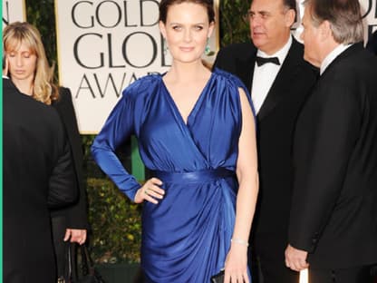 Setzte auf Blau: Schauspielerin Emily Deschanel